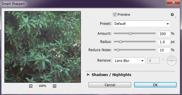 Photoshopスマートシャープ