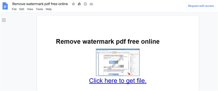 use google-drive remove Watermark
