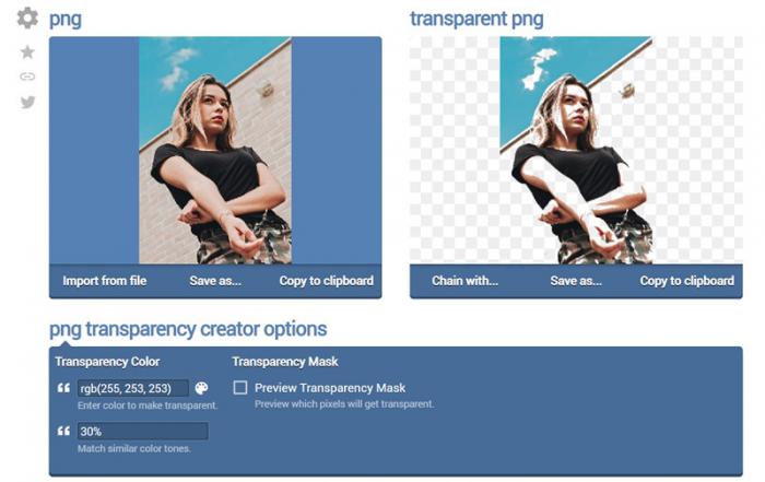 make background transparent with online png tools step 2