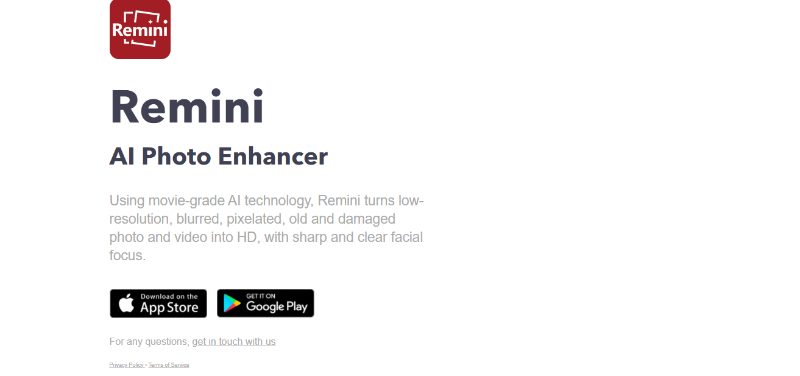 برنامج توضيح الصور remini