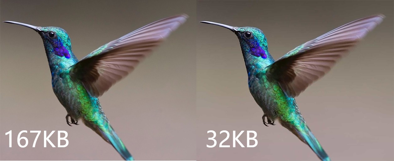 VanceAI画像圧縮前後