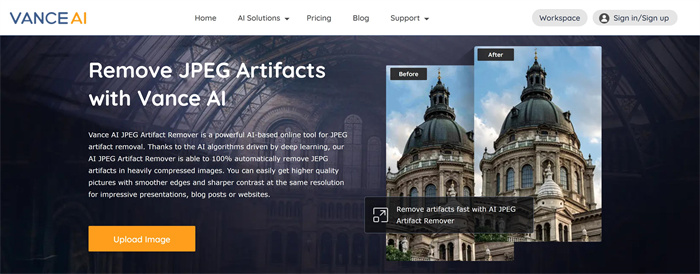 VanceAI JPEG Artifact Remover