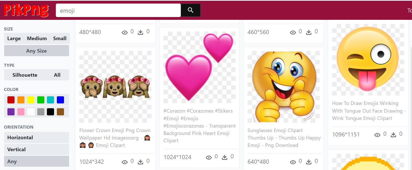 download transparent emoji from pikpng