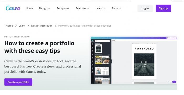 portfolio website_canva