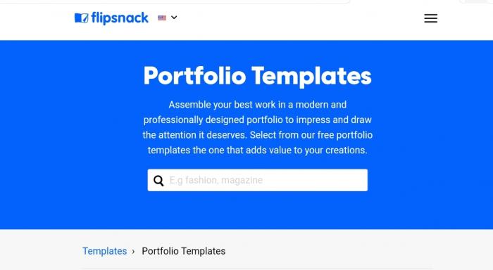 portfolio website_flipsnack