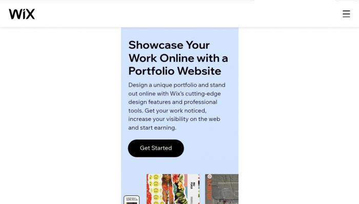 portfolio website_wix