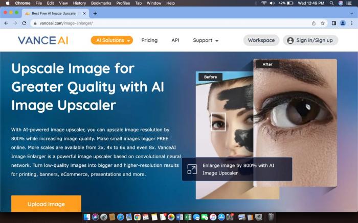 vanceAI image upscaler