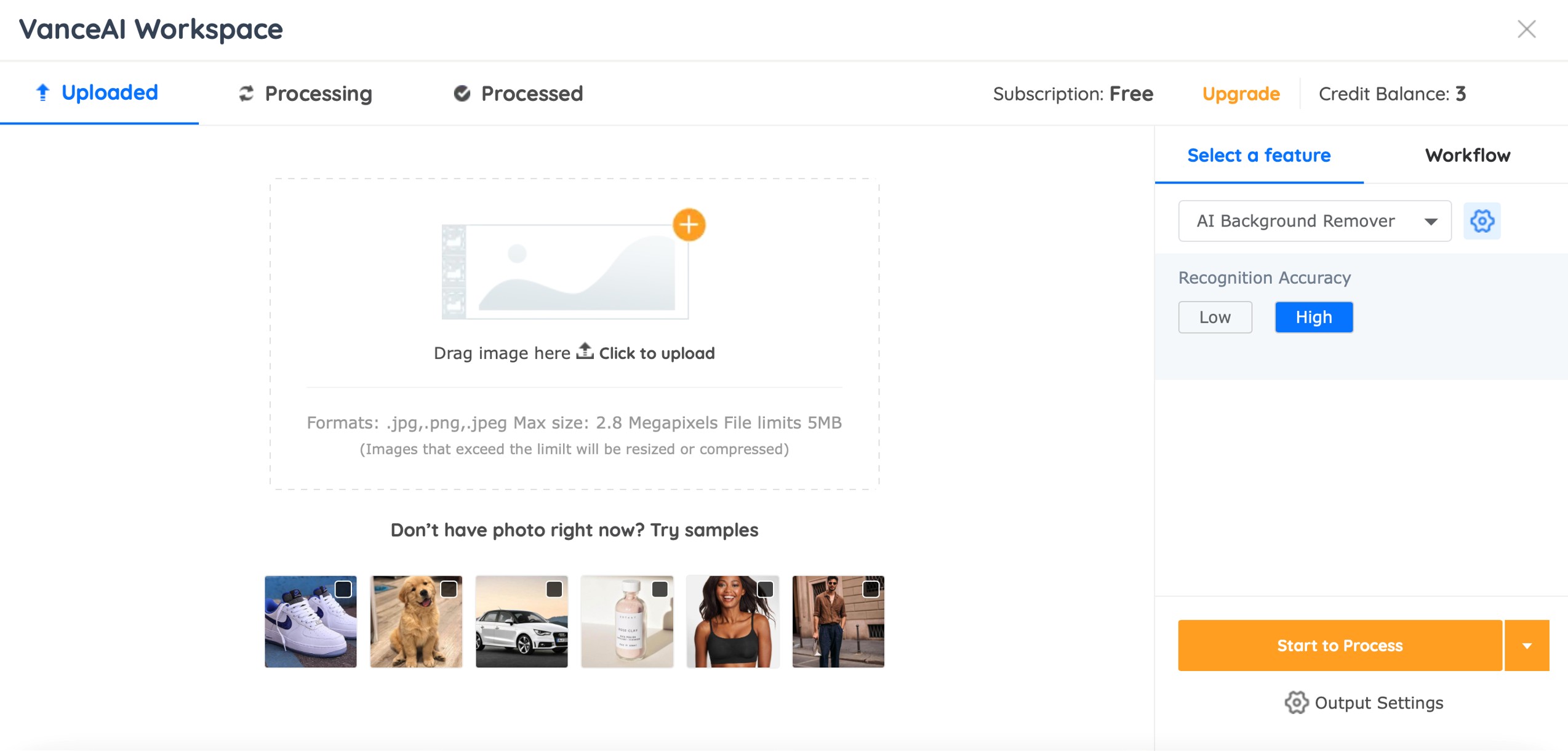 how to change background color with BGremover_step1