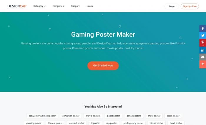DesignCap game poster
