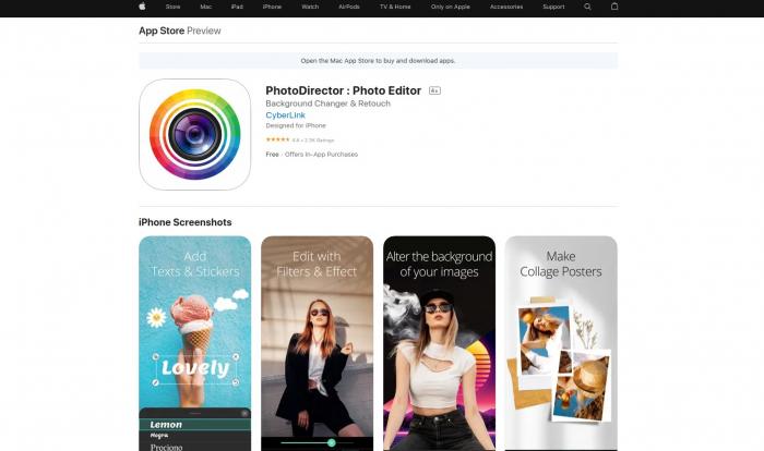 AIベースの画像編集アプリ