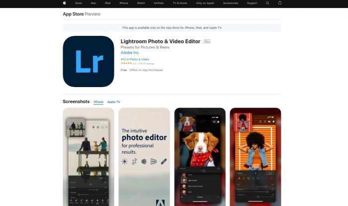 有名なAdobe社が開発した写真レタッチアプリ