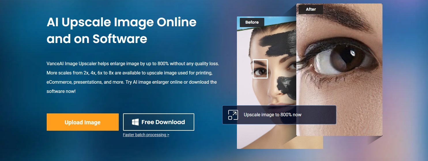 VanceAI Image Upscaler.