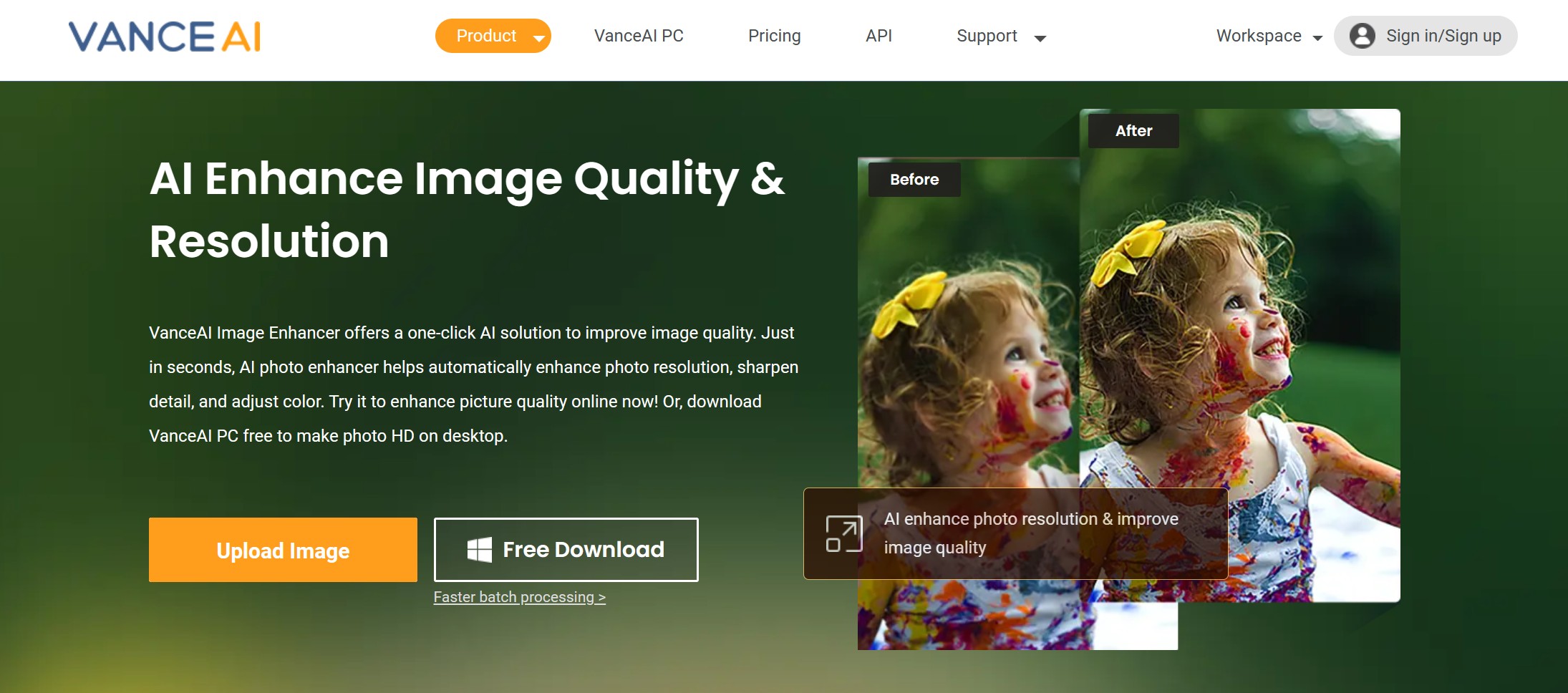 VanceAI Image Enhancer
