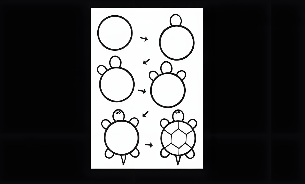 カメの漫画の絵