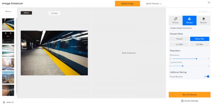 click on Start to Process
