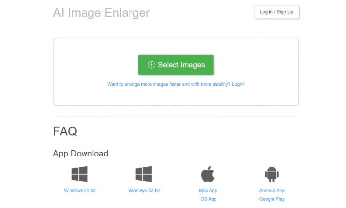 Image enlarger workspace
