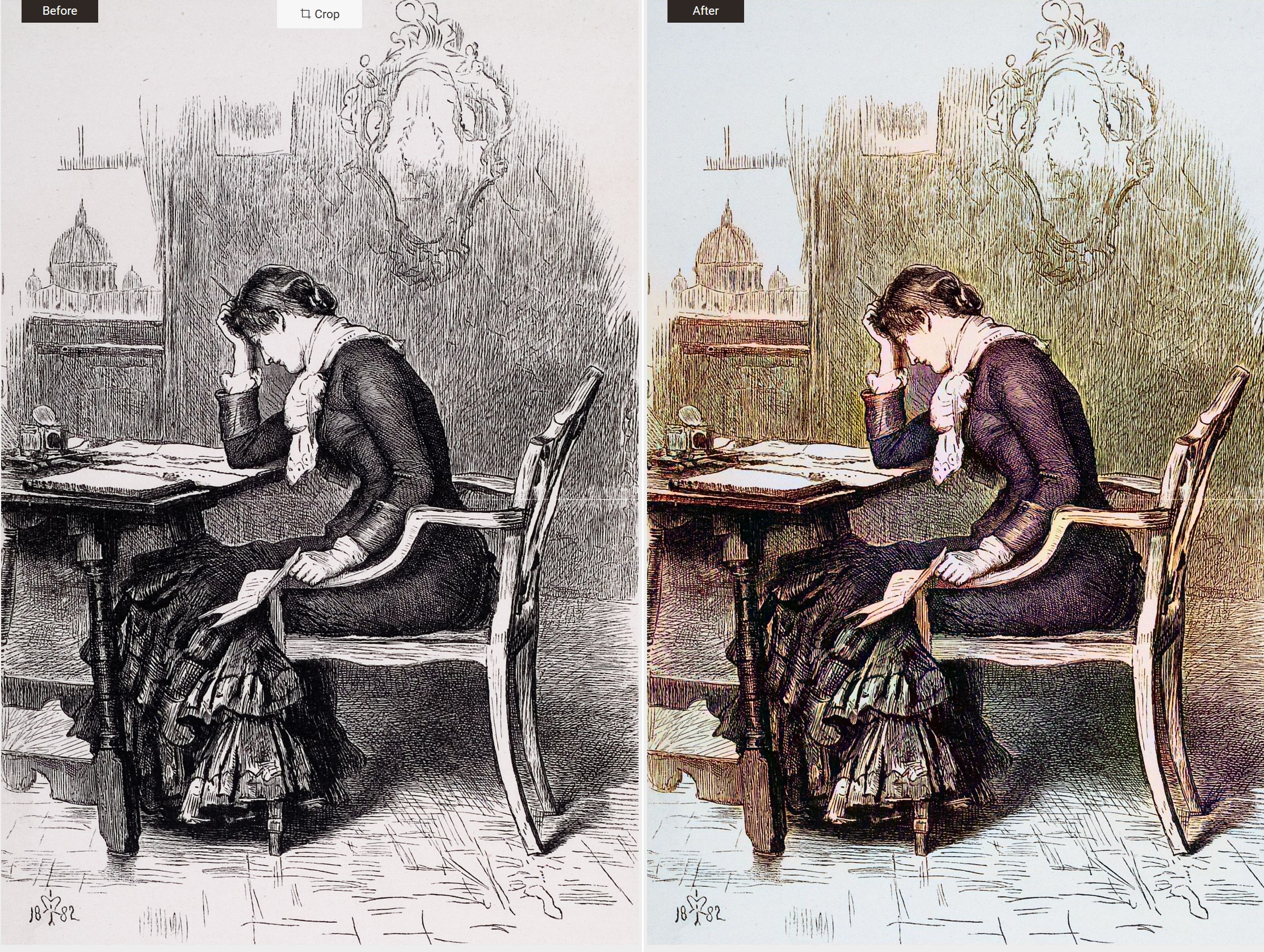 Colorize Pencil Drawings with AI Photo Colorizer VanceAI