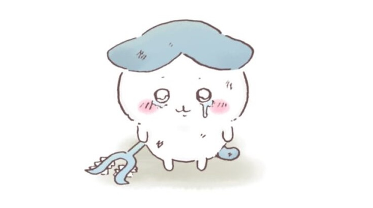 泣きべそをかくハチワレ