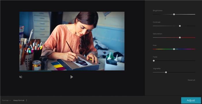 Clideo kann Video-Qualität online verbessern.