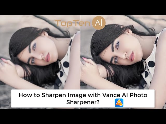 Bilder einer auf dem Boden liegenden Frau vor und nach der Bildbearbeitung mit VanceAI Image Sharpener