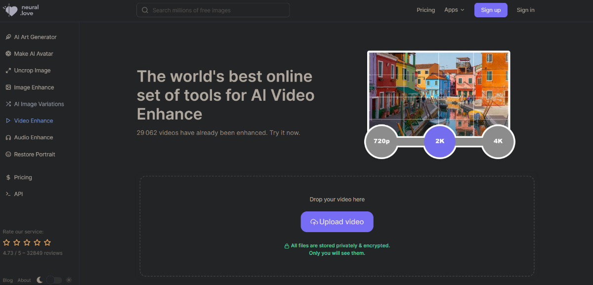 Neural.love Homepage
