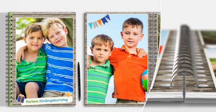 ein Fotoringbuch zum Kindergeburtstag vom Anbieter Fotobuch.de
