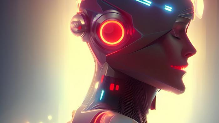 Bild eines Roboters, der mit Künstlicher Intelligenz gelenkt wird
