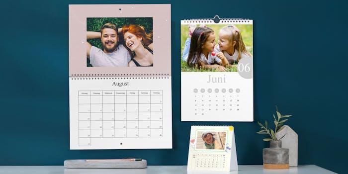 verschiedene Fotokalender Designs von Pixum
