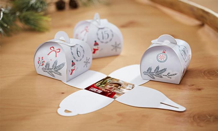 DIY Foto-Adventskalender aus 24faltbaren Geschenkboxen von DM Foto-Paradies