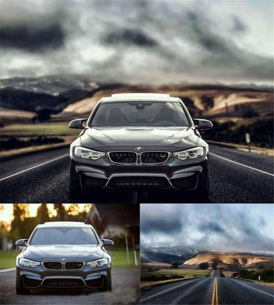 hochauflösende Werbebilder für Automobilwerbung