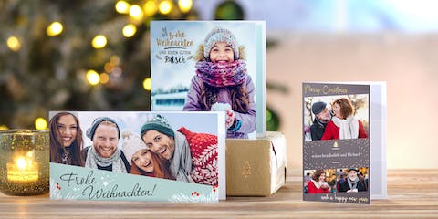 verschiedene Weihnachtskarten von Pixum