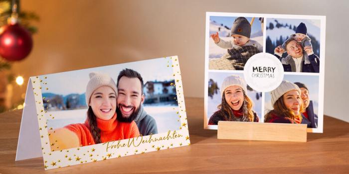 verschiedene Weihnachtskarten vom Müller Fotoservice