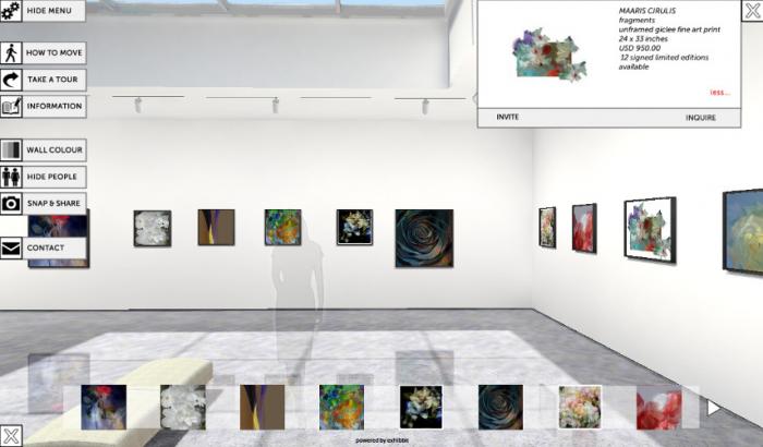 Bild einer 3D-Online-Ausstellung einer Gallerie