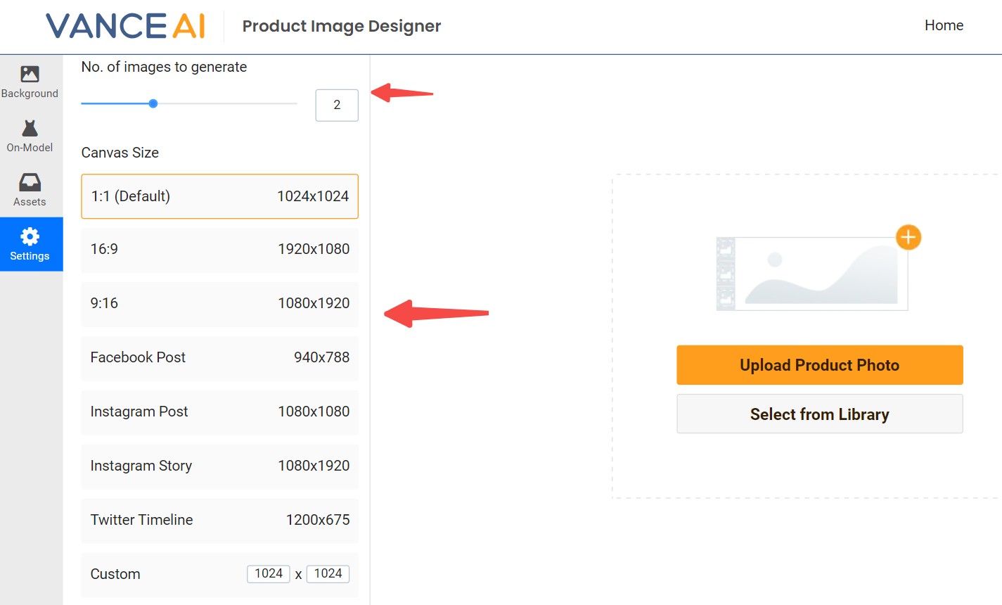 How to set the canvas size and the number of generations?