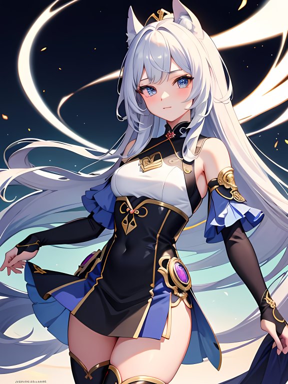 genshin art style girl