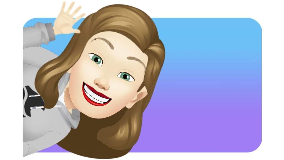 ein winkendes weibliches Avatar