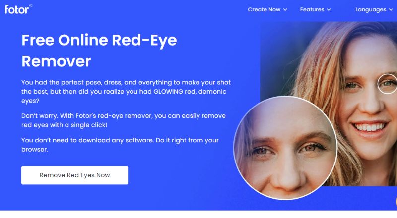 Fotor Entferner für rote Augen online