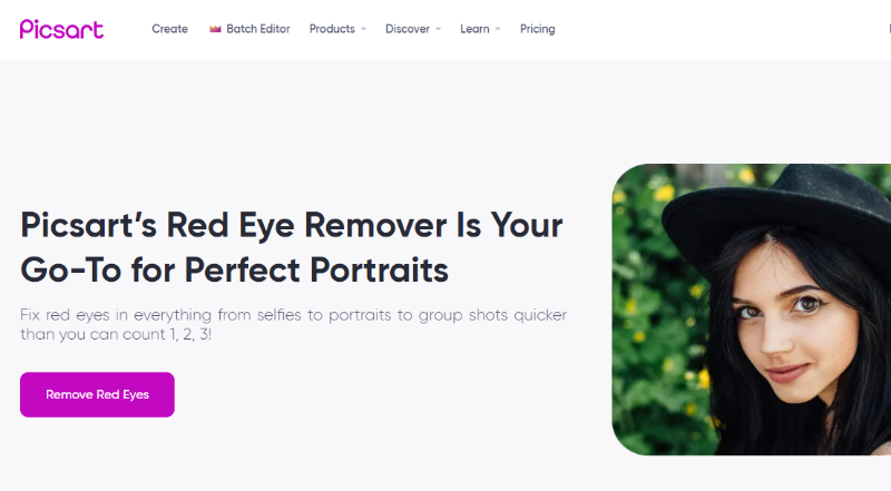 Picart-Entferner für rote Augen online