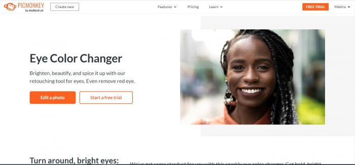 PicMonkey Red Eye Correction