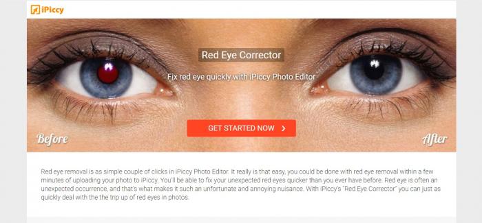 iPiccy Red Eye Correction