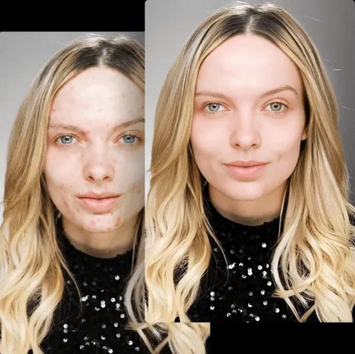 Eine Person mit langen blonden Haaren. Beschreibung automatisch generiert
