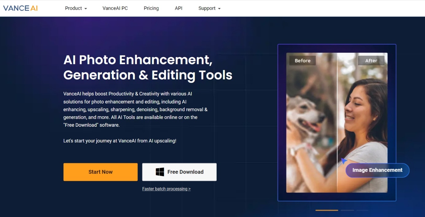 VanceAI Homepage