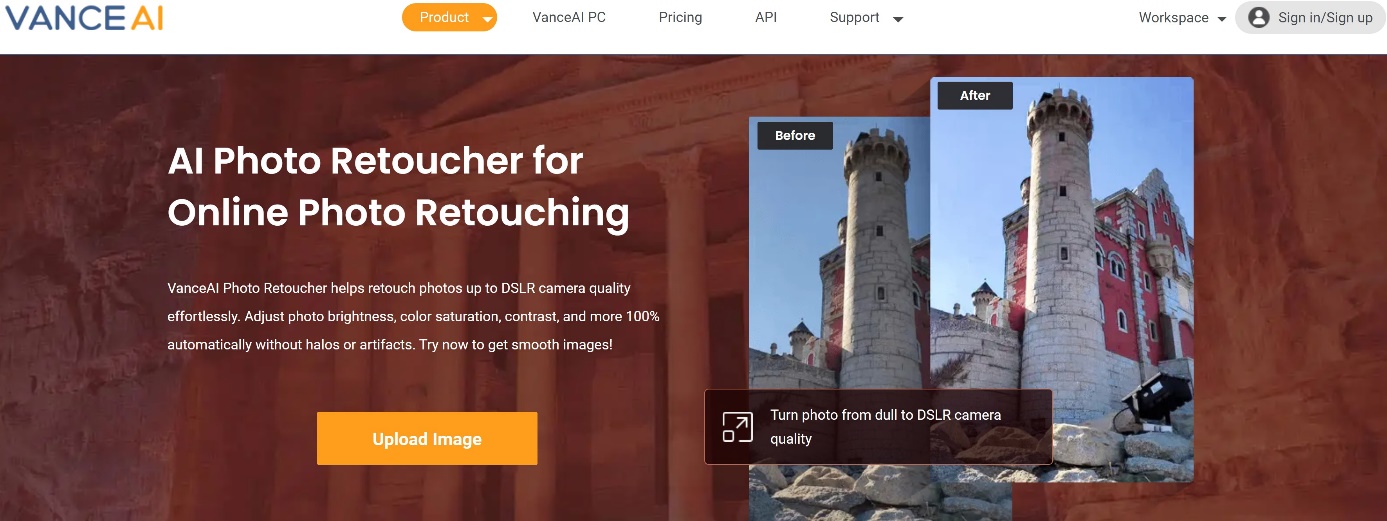 VanceAI Photo Retoucher