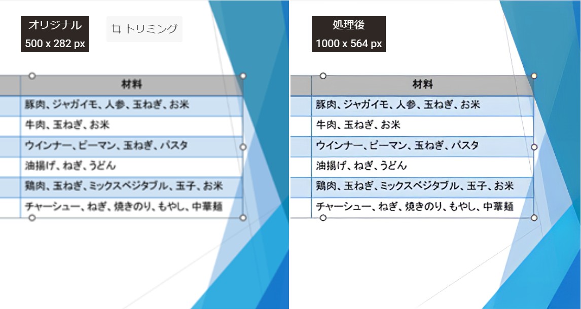 解像度を上げた画像