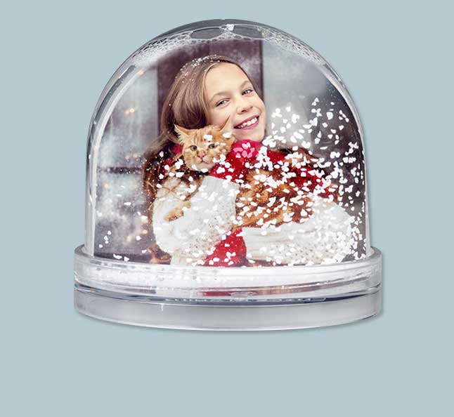 Rossmann Fotowelt Schneekugel für Weihnachten