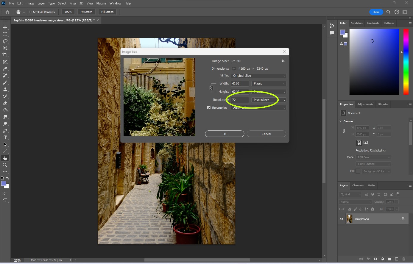 DPI erhöhen in Adobe Photoshop