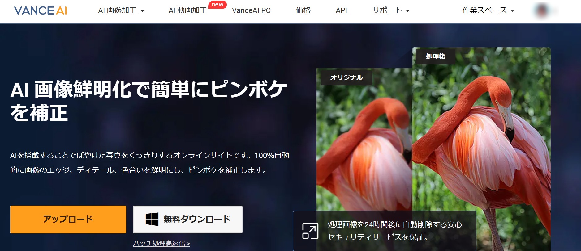 VanceAI 画像鮮明化