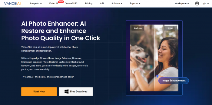 vanceai ai photo enhancer